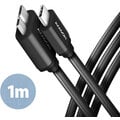 AXAGON kabel USB-C - micro USB 3.2 Gen 1 SPEED, 3A, 1m, černá