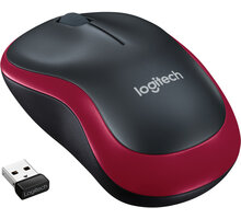 Logitech Wireless Mouse M185, červená 910-002240