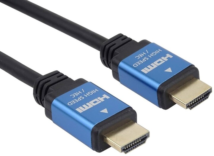 PremiumCord kabel HDMI 2.0b, M/M, 4Kx2K@60Hz, High Speed + Ethernet, zlacené konektory, 3m, černá_2064064906