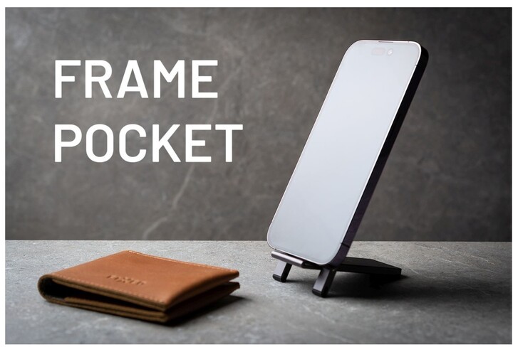 FIXED hliníkový stojánek na stůl pro mobilní telefony Frame Pocket, šedá_776263273