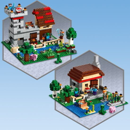 Extra výhodný balíček LEGO® Minecraft® - Kreativní box 21161, Podivný les 21168 a Králičí ranč 21181_1712849636