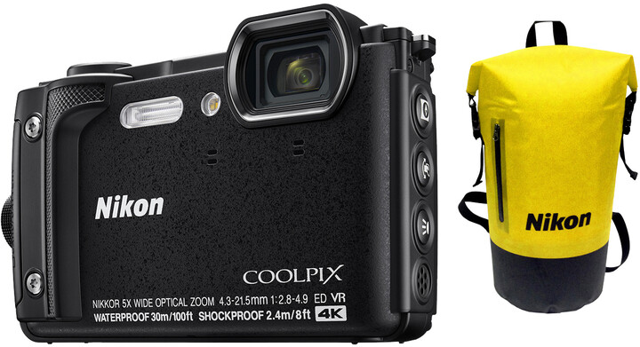 Nikon Coolpix W300, černá - Holiday kit_671528665