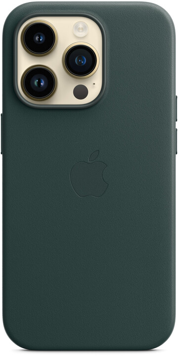 Apple kožený kryt s MagSafe pro iPhone 14 Pro, piniově zelená_647409993
