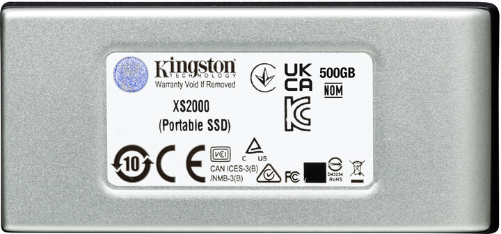 Kingston XS2000 - 1TB, stříbrná