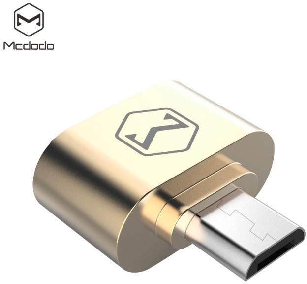 Mcdodo redukce z USB 2.0 A/F na microUSB (18x18x9 mm), zlatá_1420654068