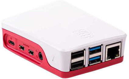 Raspberry Pi case Original - pro Pi4B, bilá/růžová