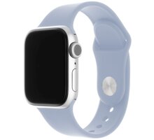 FIXED silikonový řemínek pro Apple Watch 42/44/45mm, 2 délky, světle modrá FIXSST-434-LGBL