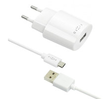 FIXED síťová nabíječka s odnímatelným micro USB kabelem, 2,4A, bílá_1072285182