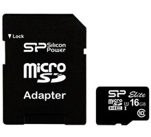 Silicon Power Micro SDHC Elite 16GB Class 10 UHS-I + adaptér_1978028561