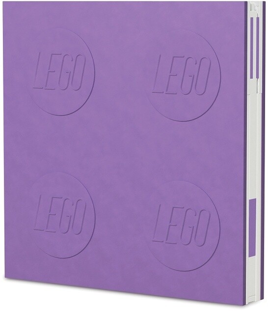 Zápisník LEGO, s gelovým perem, světle fialová