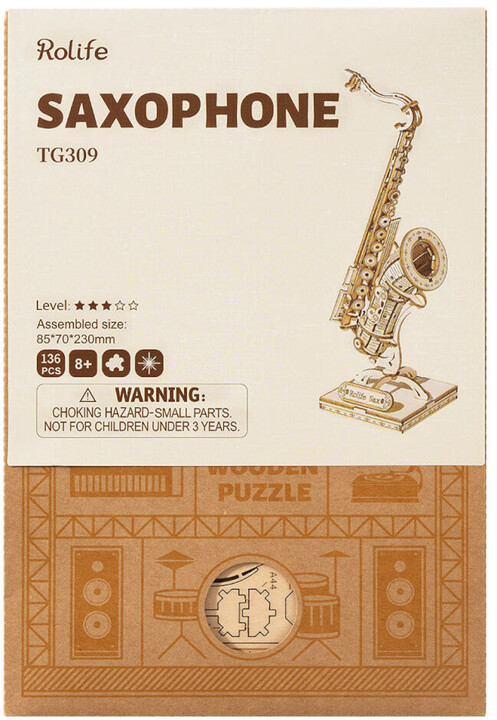 Stavebnice RoboTime - Saxofon, dřevěná_158305221
