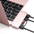 Satechi TYPE-C Passthrough USB Hub (3x USB 3.0,MicroSD), růžová/zlatá_540320022