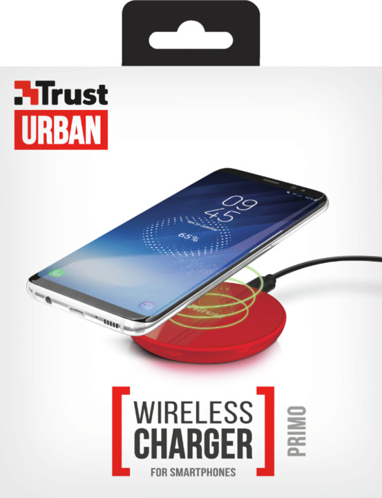 Trust Primo Wireless Charger for smartphones, 5W, červená_1999057153