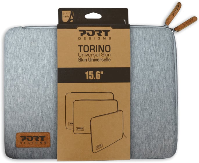 Port Designs TORINO univerzální neoprenové pouzdro na 15,6" notebook, šedé