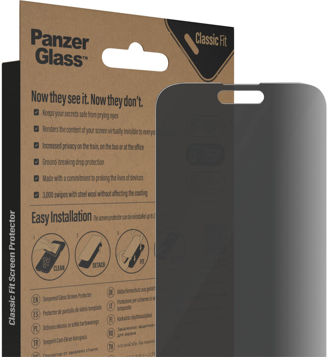 PanzerGlass ochranné sklo Privacy pro Apple iPhone 14 Pro Max (Classic Fit)_2139275422