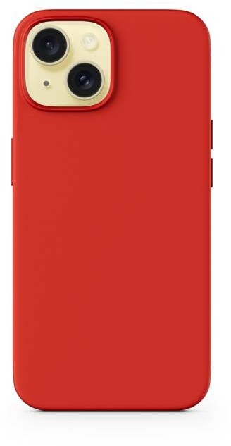 EPICO silikonový zadní kryt s podporou MagSafe pro iPhone 15, tmavě červená_211732515