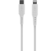 FIXED nabíjecí a datový kabel Liquid silicone USB-C - Lightning, MFi, PD, 1.2m, bílá_2450263