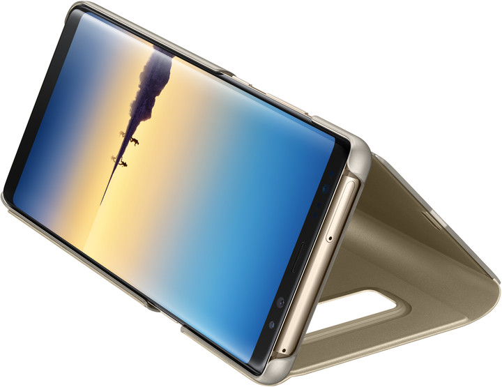 Samsung flipové pouzdro Clear View se stojánkem pro Note 8, zlatá_1438472399