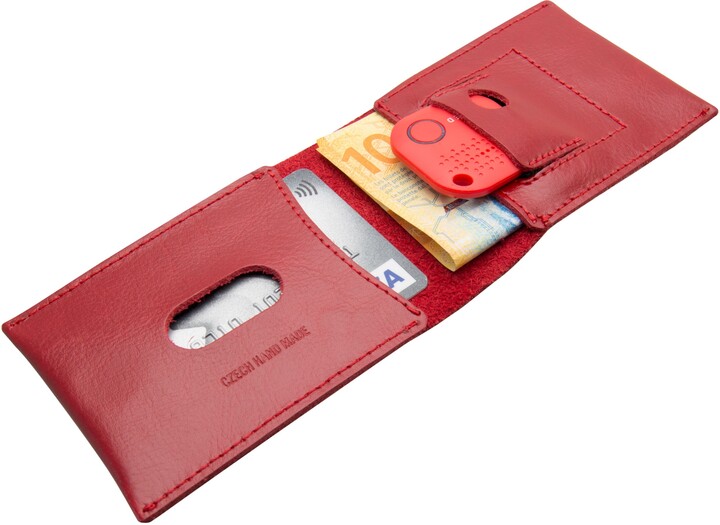 FIXED peněženka Smile Wallet se smart trackerem, kožená, červená_1630913846