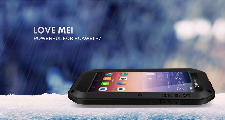 Love Mei Case Huawei P7 Three anti Black+Black+Red_260001756