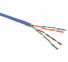 PremiumCord TP kabel 4x2,lanko UTP Cat5e AWG24,čistá měď 305m, modrá_692838832