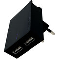 SWISSTEN síťový adaptér SMART IC, CE 2x USB 3 A Power + datový kabel USB/Type C 1,2m, černá_1265137562