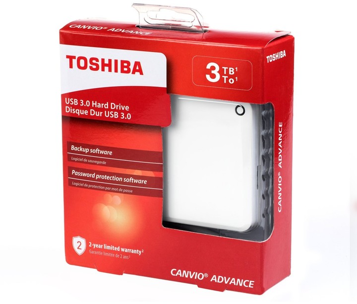 Toshiba Canvio Advance - 3TB, bílá_510429973