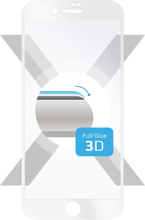 FIXED 3D Full-Cover ochranné tvrzené sklo pro Apple iPhone 7/8/SE 2020, bílé_1747809308