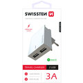 SWISSTEN síťový adaptér SMART IC, CE 2x USB 3 A Power, bílá_1496024558