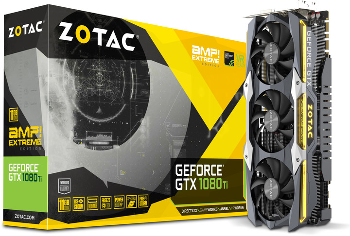 Zotac GeForce GTX 1080 Ti AMP Extreme Edition, 11GB GDDR5X_280045395