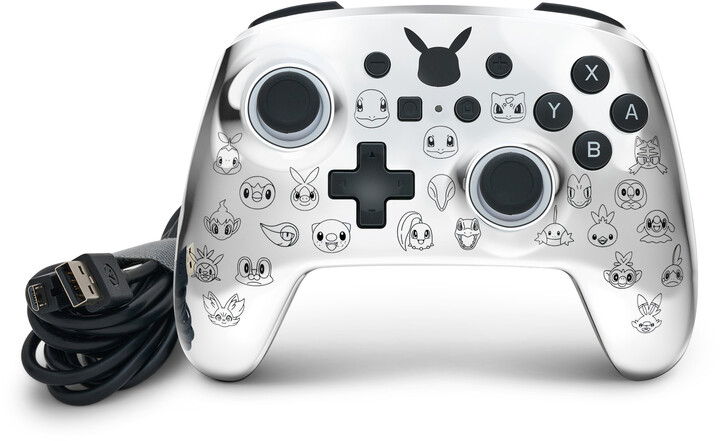 PowerA Enhanced Wired Controller, Pikachu Black &amp; Silver (SWITCH)_790574502