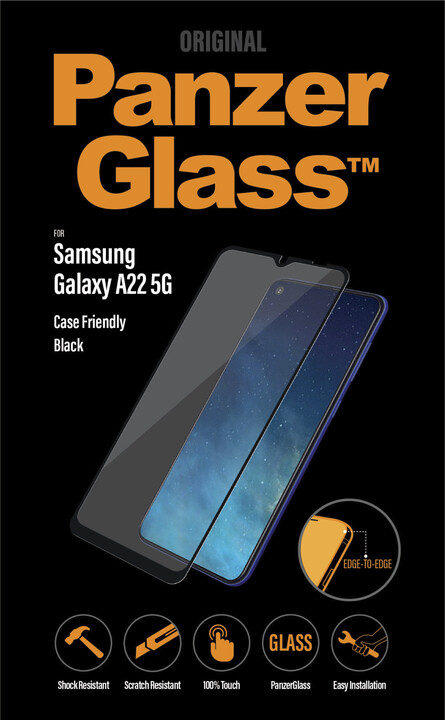 PanzerGlass ochranné sklo Edge-to-Edge pro Samsung Galaxy A22 5G, černá_2076394226