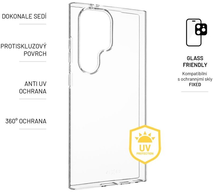 FIXED TPU gelové pouzdro Slim AntiUV pro Samsung Galaxy S24 Ultra, čirá_89303681