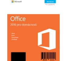Microsoft Office 2016 pro domácnosti, bez média - kartička_891735220
