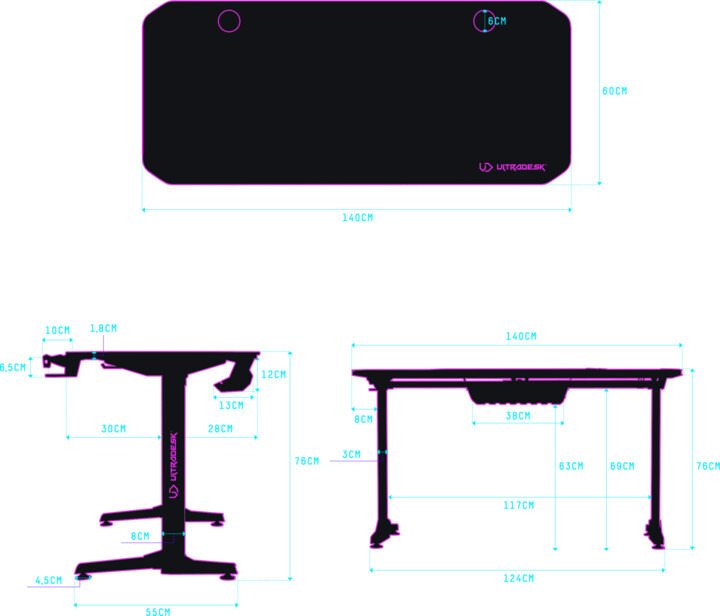 Ultradesk Frag, černý/červený_1511883736