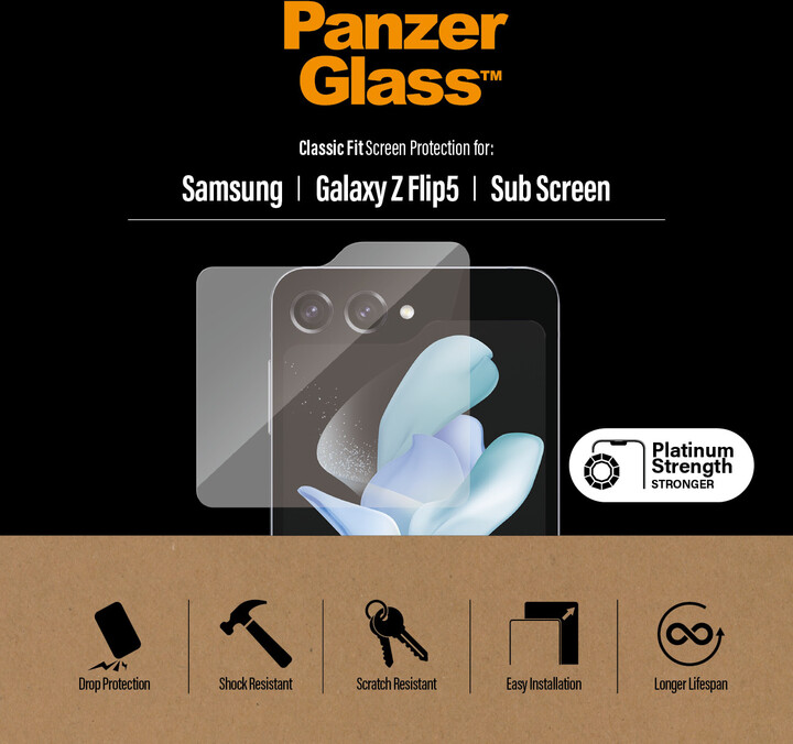 PanzerGlass ochranné sklo předního displeje pro Samsung Galaxy Z Flip5_1517577201
