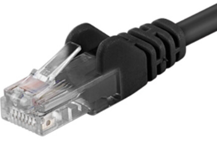 PremiumCord Patch kabel UTP RJ45-RJ45 level 5e, 7m, černá_1965653307