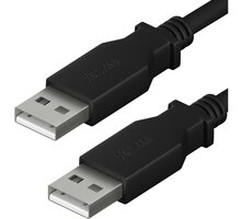 YENKEE kabel YCU 012 BK USB-A - USB-A , propojovací, USB 2.0, 1.5m, černá_1123809389