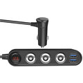 YENKEE nabíjecí adaptér do auta YAC 470, 3x USB-A, USB-C, 3x 12V, černá_504155265