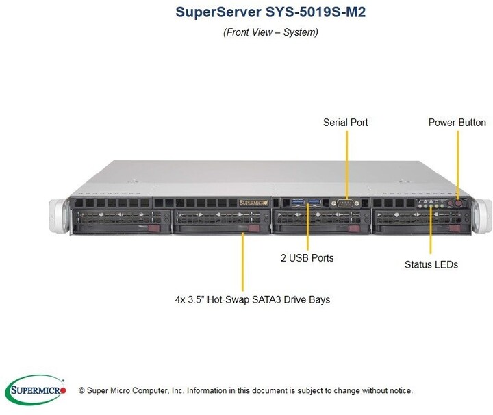 SuperMicro 5019S-M2 /LGA1151/iQ170/DDR4/3.5&quot; HS SATA3/350W_1418737942