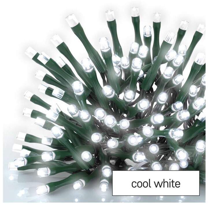 Emos LED vánoční řetěz, 18 m, venkovní i vnitřní, studená bílá, programy_545696414