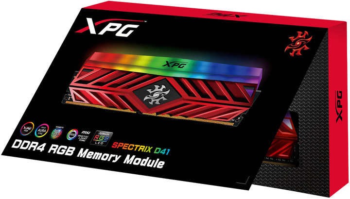ADATA XPG SPECTRIX D41 8GB DDR4 3200 CL16, červená