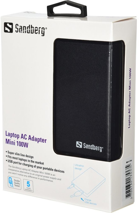 Sandberg Laptop AC Adapter Mini 100W EU_1190784920