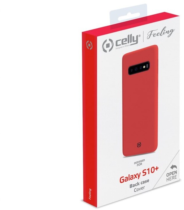 CELLY pouzdro pro Samsung Galaxy S10+, červená_1800584326