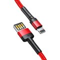 BASEUS kabel Cafule Cable (Special Edition) USB Lightning for iPhone 2.4A, 1m, červená