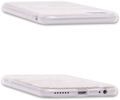 EPICO pružný plastový kryt pro iPhone 6/6S HOCO FLOWER - transparentní bílá/zlatá_877830472