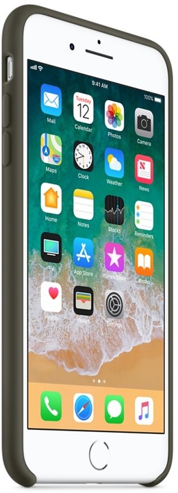 Apple silikonový kryt na iPhone 8 Plus / 7 Plus, tmavě olivová_1188872515