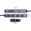 YENKEE multifunkční HUB YTC 081 USB-C, 8v1, šedá_190662803