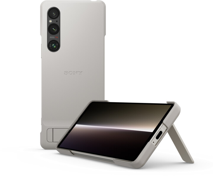 Sony zadní kryt pro Sony Xperia 1 V 5G se stojánkem, šedá_952483179
