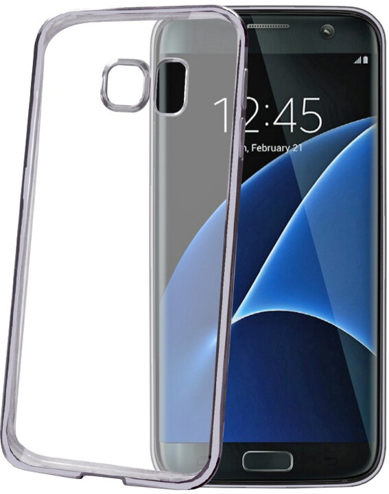 CELLY Laser - lemování s kovovým efektem TPU pouzdro pro Samsung Galaxy S7 Edge, černá_637340853